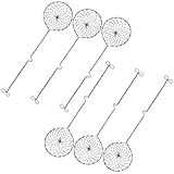 6 Stück Fondue Sieb Set, Edelstahl Feinmaschig Küchensieb Set, Abseihlöffel für Garen Gemüse Pilzen Fleisch 23,5 cm (Silber)