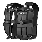 PROIRON Verstellbare Gewichtsweste 10kg mit Reflektierenden Streifen für Laufen/Krafttraining/Workout/Jogging und Home Gym.