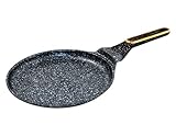 rukauf Pfanne für Pfannkuchen mit Antihaft Granit Keramik-Beschichtung Pfannkuchenpfanne (24cm)