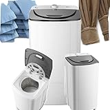 WhAeoy Wäschetrockner, Schleuder, Kapazität: 10 Kg, Energie- Und Stromsparend + Edelstahl-Innenzylinder + Qualitätsmotor, Mit Zulaufschlauch + Sicherheitsabdeckung,10kg