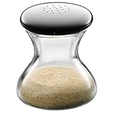 WMF Wagenfeld Pfefferstreuer 4,5 cm, Max und Moritz, Glas, Cromargan Edelstahl mattiert, spülmaschinengeeignet
