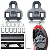 Grip Fahrrad-Cleats Kompatibel mit Look Keo Pedal Pedalen, 3-Loch Carbon Rennrad-Cleats, mit Hosenklammer Fahrrad Road Pedalplatten, Stollen Für Pedale Fahrradzubehör für Rennrad & Trekking(Grau 4.5°)