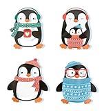 MC-Trend 4er Set Taschenwärmer - Handwärmer im niedlichen Pinguin Winter Design