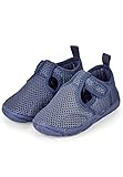 Sterntaler Badeschuhe Uni - Kinder Aquaschuhe schnelltrocknend - Unisex Schwimmschuhe aus luftigem Mesh mit Klettverschluss, bequeme Strand Slipper, blau, Größe 24