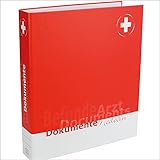 Ordner/ Ringbinder mit Einband nach Themen: Ordner mit farbigen Einbänden thematisiert, Format ca. 280 x 320 x 60 mm, mit 2 Ring-Mechanik, Arztdokumente