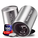Flaschenöffner personalisiert Push & Pull - Geschenk zu Vatertag für Männer - Aluminium Kapselheber in Edelstahl-Optik - Geschenkidee für Papa, Mann, Freund & Opa (Silber)