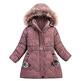 Jungen Winterjacke Größe 6 Grils Jungen Casual Brief Druck Mantel Kinder Winterjacke Mäntel Junge Jacke Warm Kapuze Kinderkleidung Mantel Kleinkind Mäntel für Jungen Winter, hot pink, 3-4 Years