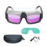 Meigui Solarbetriebene Auto Verdunkelung SchweißMaske Helm Schutzbrille SchweißErbrille mit 5 PC SchutzgläSern und Aufbewahrungskoffer