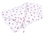 Babylux Einschlagdecke Musselin BABYHÖRNCHEN 75 x 75 cm Baby Neugeborene Erstaussttatung Umschlagdecke (D2 Röschen)