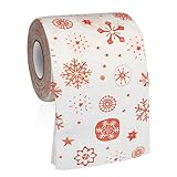 Weihnachts-Toilettenpapier-Dekorationen, rotes Schneeflocken-Muster, Toilettenpapier-Geschenke, Urlaubsgeschenke, lustige Seidenservietten, Weihnachts-Bade-Dekor, Taschentuchrolle