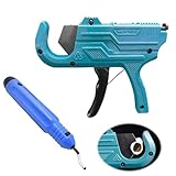 Rohrschneider Kunststoff mit Einhandbedienung Ratschen Rohrschneider 42mm Rohrabschneider mit Entgrater von PEX-, PVC-, PPR-Kunststoffschläuchen und Sanitärrohren