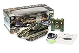 s-idee® 01661 Battle Panzer 1:28 mit integriertem Infrarot Kampfsystem 2.4 Ghz RC R/C ferngesteuert, Tank, Kettenfahrzeug, IR Schussfunktion, Sound, Licht, Neu, 1:24, Schuss Sound, Beleuchtung