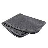 Furhaven Ersatz-Hundebettbezug aus Frottee und Wildleder, maschinenwaschbar, Grau, Größe L