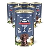 by Amazon Hundefutter, nass, Dose, Stücke mit Rind in Sauce, 6 x 1,24 kg