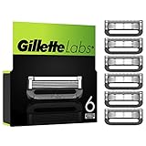 Gillette Labs Rasierklingen für Rasierer, 6 Ersatzklingen, für Gillette Labs Nassrasierer Herren mit Reinigungs-Element und Heated Razor