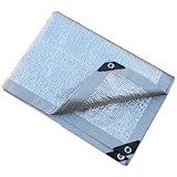 BDAYEK Schattentuch 99% Aluminium-Schattentuch, silberner Sonnenschutz, reflektierendes Aluminium-Schattennetz, strapazierfähige Netzplane mit Ösen for Autos, Hunde, Outdoor, Wohnmobil, Terrassennetz