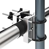 4smile Sonnenschirmhalter aus Metall, Sonnenschirm Balkon Halterung Edelstahl flexibel balkonklammer