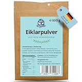 Sharkfood Eiklarpulver 500 g - Eiweißpulver aus 100% Hühnereiweiß - ideal zum Backen & Kochen - auch als Proteinpulver für Eiweißshake - mit 82% Proteinanteil - Low Carb, Keto, Glutenfrei und Fettarm