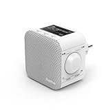 Hama Steckdosenradio DAB Radio DIR45BT Internet Radio DAB+, Bluetooth & Spotify (WLAN Küchenradio mit FM, AUX, App Bedienung, Radiowecker, LCD Display, Plug In Radio klein für Steckdose) weiß