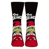 HEAT HOLDERS Grinch Muster Herren Thermosocken Weich Atmungsaktiv Wintersocken | Geschenke (39-45, Grinch)