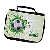 Striefchen® Kulturtasche für Jungen personalisiert mit Wunschname Fußball