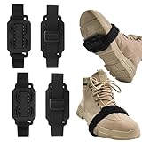 4 Stück Anti Rutsch Schuhspikes, Schuhkrallen, Steigeisen für Bergschuhe, Steigeisen für Wanderschuhe, Grödel für Schneeschuhe, Spikes für Schuhe Winter, für Winter, Outdoor, Sports, Klettern