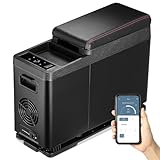 ISINEVER Kompressor Kühlbox 8 Liter, Mittelkonsole mit Gefrier-& Kühlfach, Mini Kühlbox Auto bis -15℃, Kühlbox Elektrisch mit APP-Steuerung，Kühlbox 12/24V, 230V für Auto, LKW, Boot, Reisemobil