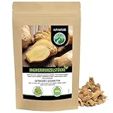 Ingwerwurzel geschnitten (1kg), Ingwer Tee, Ingwerstücke geschrotet, Ingwertee 100% natürlich, Ingwer ohne Zusätze, Ingwer Wurzel geschnitten