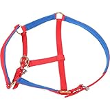 Happyyami Zaum pferdezubehör Schulungsbedarf Trainingshalfter geflochtenes Seilhalfter Pferdehalfter für den Haushalt Turnierhalfter für Pferde Pferdeversorgung Geflochtenes PP-Band rot