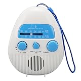 Tragbares AM -FM -Duschfunkradio -Water Proof Bad Radio mit Eingebauten Lautsprechern Batteriebetriebene ABS -Design für Klare Klang und Einfaches Tuning