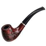 BESPORTBLE Tabakpfeife Tabak Pfeife Holz Zigarettenpfeife Tobacco Pipe Klassische Raucher Tabak Pfeife Motto Party Theater Veranstaltungen geeignet