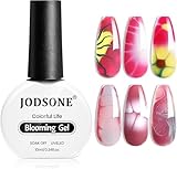 JODSONE Blooming Gel Nagellack zum Verteilen, Transparenter Marmor-Nagel, Nagelkunst-Zubehör für Streueffekte, Blumendruck, Aquarell-Design für Frauen 10 ML