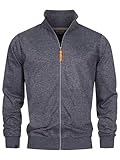 Indicode Herren INYanic Sweatjacke mit Stehkragen | Cardigan Herrenjacke Sweater Männer Navy M