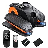 Morelax Mini Ellipsentrainer, Untertisch Elektrischer Crosstrainer für Zuhause, Leiser & Tragbarer Pedaltrainer für Senioren mit Fernbedienung, Display, Rutschfestem Pad, 12 Geschwindigkeiten