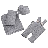 Monatliche Baby Fotografie Wickelset Mit Kissen Und Mütze Vervollständigt Neugeborenen Foto Requisiten Baby Outfit Für Unvergessliche Bilder