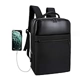 Xnuoyo Anti-Diebstahl-Laptop-Rucksack, große Kapazität, Computer-Reiserucksack mit USB-Ladeanschluss, 39,6 cm (15,6 Zoll), wasserdicht, lässiger Tagesrucksack für Reisen, Business, Herren und Damen
