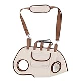 Hundeliftgurtstierträgertasche, Atmungsaktive Katzenbeutel mit Stoßdämpferung Lanyard Dacharbeit Nutzt den Ganzkörpersicherheitsgurt für den BAU des Reisens (S)