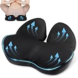 Feelhap Ergonomisches Sitzkissen für Bürostuhl, Sitzkissen Orthopädisch Druckentlastung für Hüfte, Steißbein, Coccyx, Ischias, Memory Foam Sitzkissenpolster für Schreibtischstuhl, Rollstuhl, Autositz