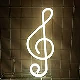 Neonschild mit Musiknote,Neonlichtschild,Neonlichter,Neonmusikschilder,LED-Neonlicht Neon Sign,LED-Notenlicht,USB/batteriebetriebenes Musik-Neonlicht,Neonlampe für die Party zu Hause (Warmweiß)