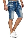 Redbridge Hochwertige Jeans Shorts Kurze Hose Bermuda Stretch Blau W34