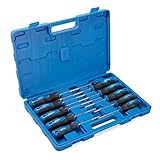 10 tlg magnetisches Torx-Schraubendreher-Set, schwarz lackierte Spitze mit Mittelloch, professionelles Schraubendreher-Set mit gepolstertem Griff und hohem Drehmoment
