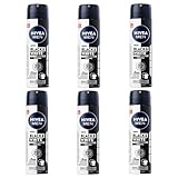 NIVEA MEN Black & White Invisible Original Spray 72h (6 x 200 ml), Deodorant Anti-Pflege für Männer