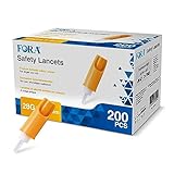 FORA Sicherheitslanzetten 28G - 200 Stück, safety lancet, einmalstechhilfe der für kapillare Blutentnahme