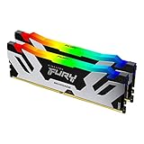 Kingston FURY Renegade Schwarz RGB XMP 64GB 6400MT/s DDR5 CL32 DIMM Desktop Gaming Speicher (Kit mit 2 ) - KF564C32RSAK2-64
