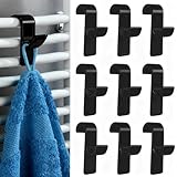 anyuan boy 10 Stück Haken für Rundheizkörper, Haken Heizkörper Bad, Schwarz Handtuchhaken Heizung Badheizkörper für alle Standard Heizkörper