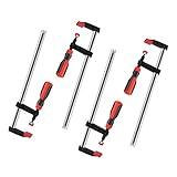 4 Stück Schraubzwinge Set, F Klemmzwinge Temperguss Spannweite Holzbearbeitung Clamps Bar Stahlmaterial, DIY Handwerkzeug Kit Verbreitet beim Kleben und Spleißen (4Pcs 50x300mm)