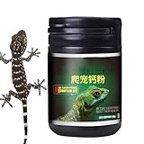 Kalziumpulver für Reptilien - Eidechsenergänzung | Kalziumpulver für Reptilien mit Vitamin D3 und Löffel Für Bartdrachen, Salamander Und Amphibien