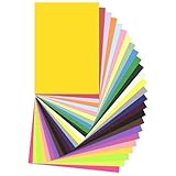 50 Stück Tonpapier Bunt, Bastelpapier Buntes Papier Druckerpapier, 25 Farben, 180 g/m² Premium Tonzeichenpapier Craft Paper zum Basteln Drucken, ideale Grundlage für vielseitige Bastelarbeiten