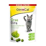 GimCat Gras Bits - Getreidefreier und vitaminreicher Katzensnack mit echtem Gras - 1 Beutel (1 x 425 g)