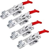 4 Stück Kniehebelspanner Metall, Spannverschluss Groß Spannschnäpper Verstellbar Hebel Verschluss Quick Fixture Schnalle Kniehebelspanner Kappenschloss für Schrank Tür Kisten Koffer